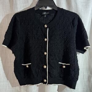 Ellen Tracy Cardigan Size XL Classic Designer Textured Romantic